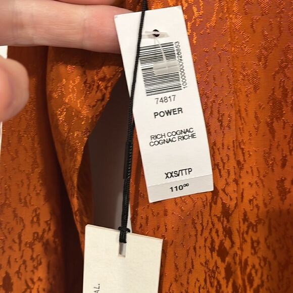 Babaton Power Blouse in Rich Cognac - size XXS - Picture 10 of 12